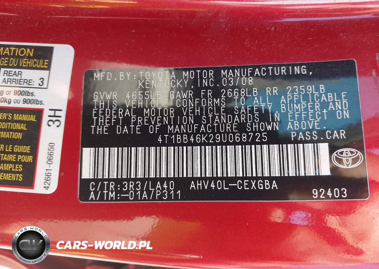 2009 Toyota Camry Hybrid VIN:4T1BB46K29U068725 - 9