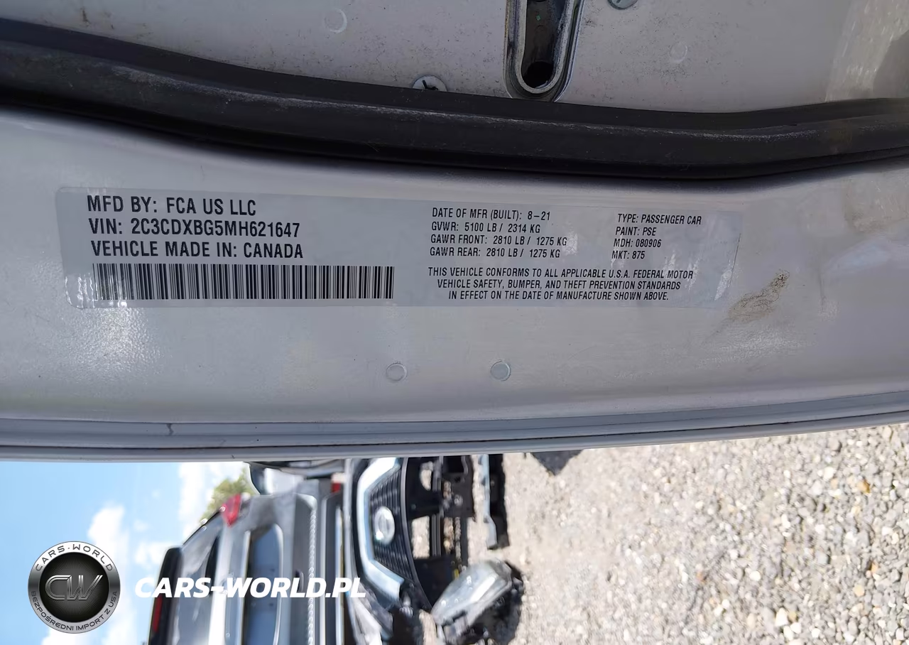 2021 Dodge Charger Sxt Rwd VIN:2C3CDXBG5MH621647 - 9
