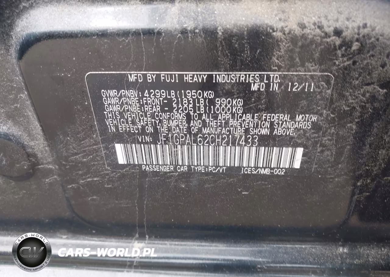 2012 Subaru Impreza 2.0I Sport Premium VIN:JF1GPAL62CH217433 - 9