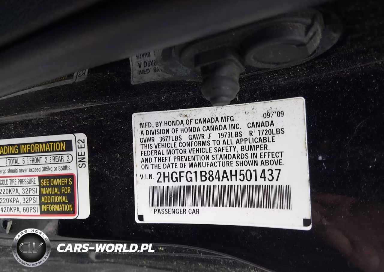 2010 Honda Civic Ex VIN:2HGFG1B84AH501437 - 9