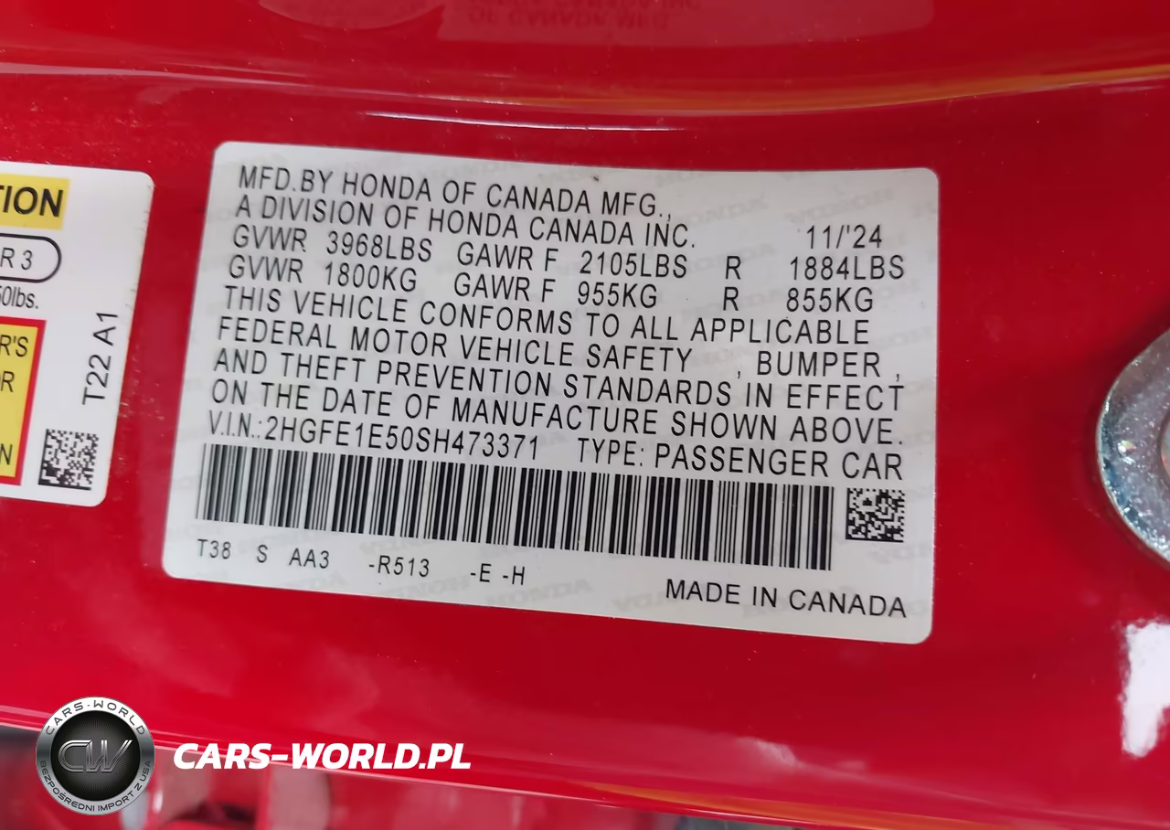 2025 Honda Civic Si Base W-High Performance Summer Tires- VIN:2HGFE1E50SH473371 - 9