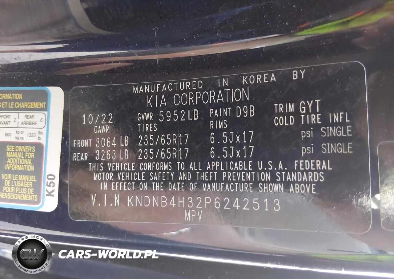 2023 Kia Carnival Mpv Lx Seat Package VIN:KNDNB4H32P6242513 - 9