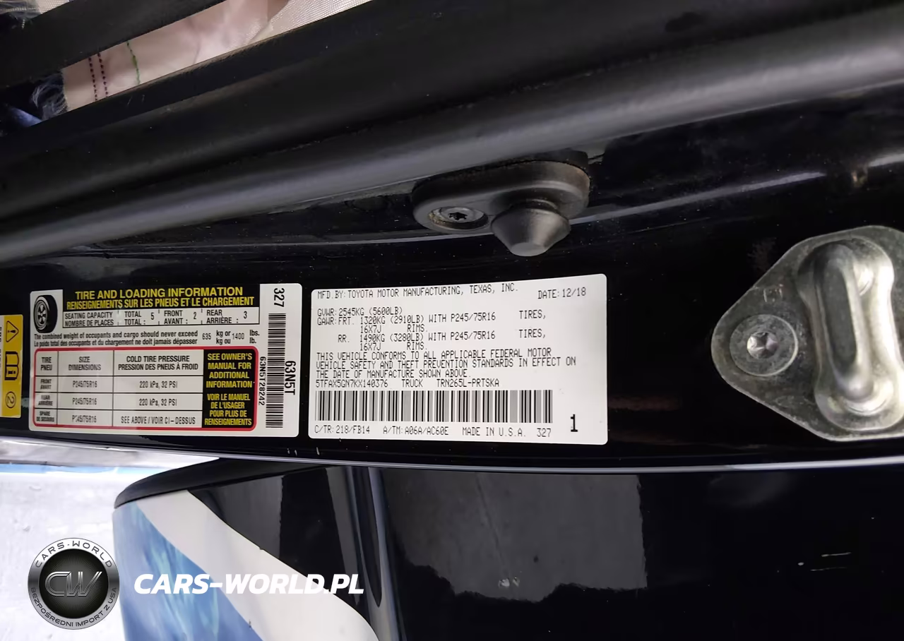 2019 Toyota Tacoma Double Cab-Sr-Sr5 VIN:5TFAX5GN7KX140376 - 9