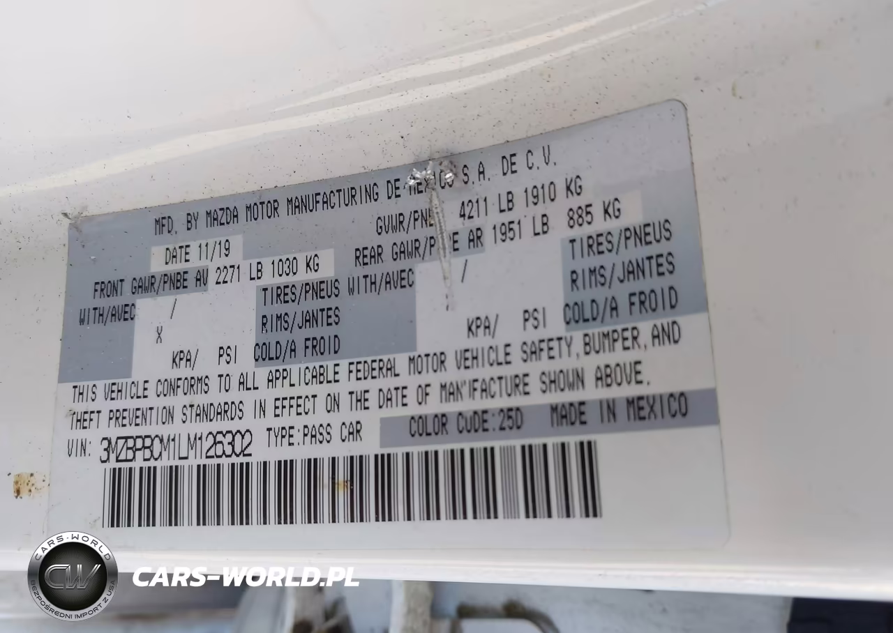 2020 Mazda Mazda3 Select Package VIN:3MZBPBCM1LM126302 - 9
