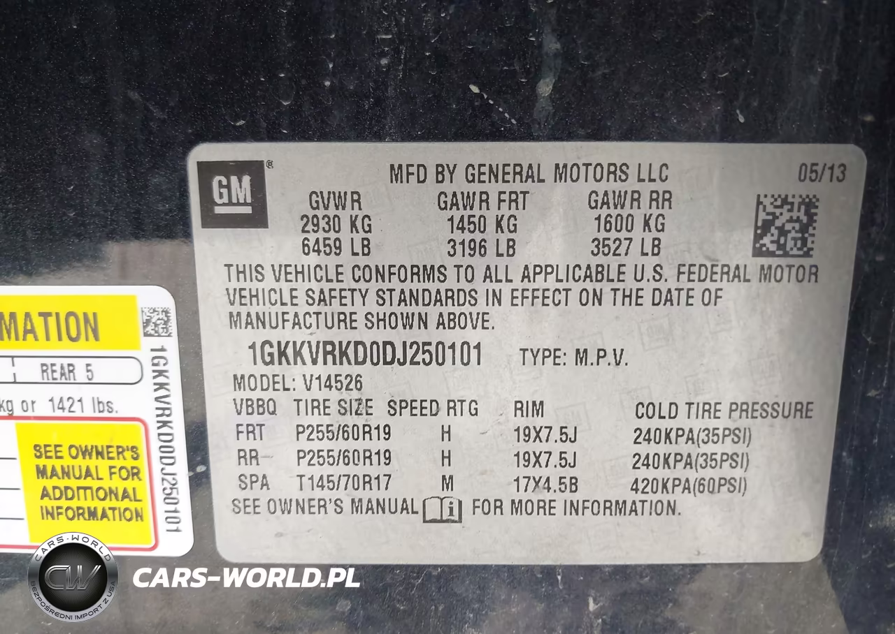 2013 GMC Acadia Slt-1 VIN:1GKKVRKD0DJ250101 - 9