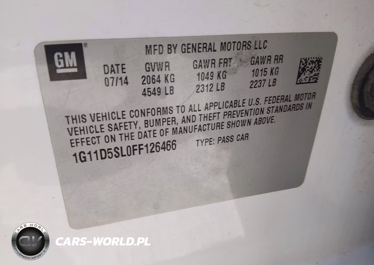 2015 Chevrolet Malibu 2Lt VIN:1G11D5SL0FF126466 - 9