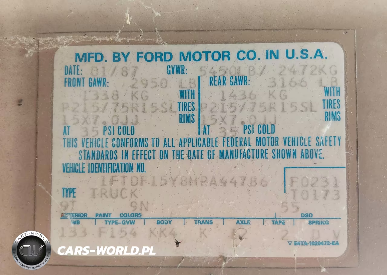 1987 Ford F150 VIN:1FTDF15Y8HPA44786 - 9