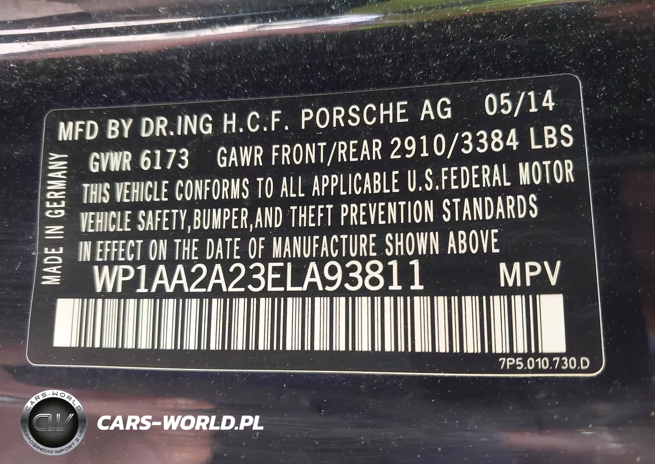 2014 Porsche Cayenne VIN:WP1AA2A23ELA93811 - 9