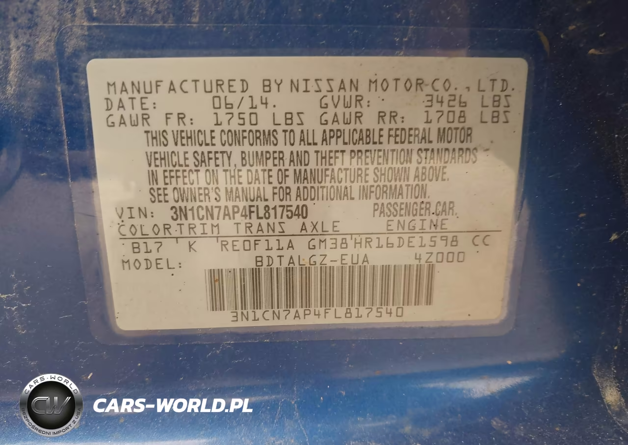 2015 Nissan Versa 1.6 Sl VIN:3N1CN7AP4FL817540 - 9
