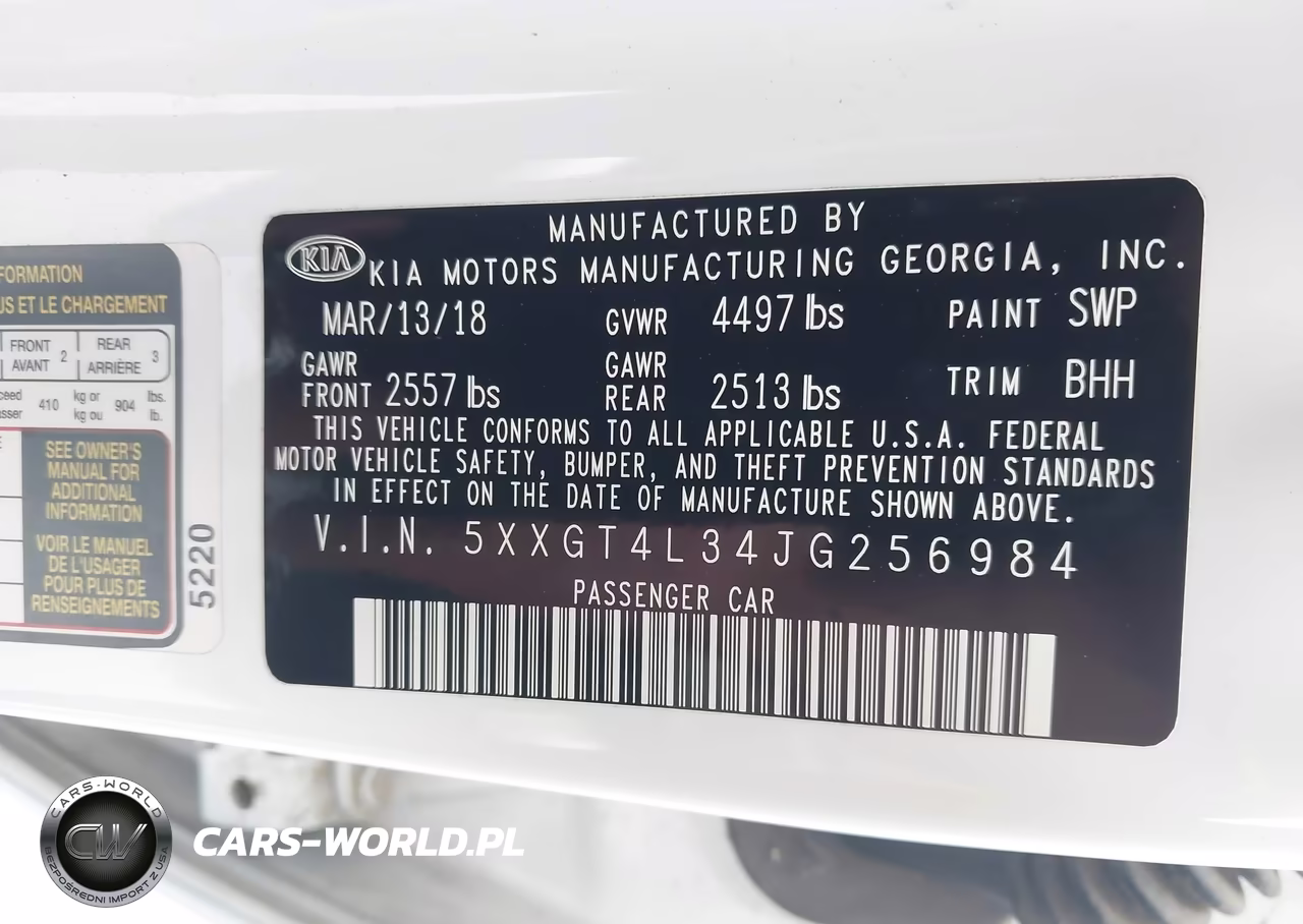 2018 Kia Optima Lx VIN:5XXGT4L34JG256984 - 9