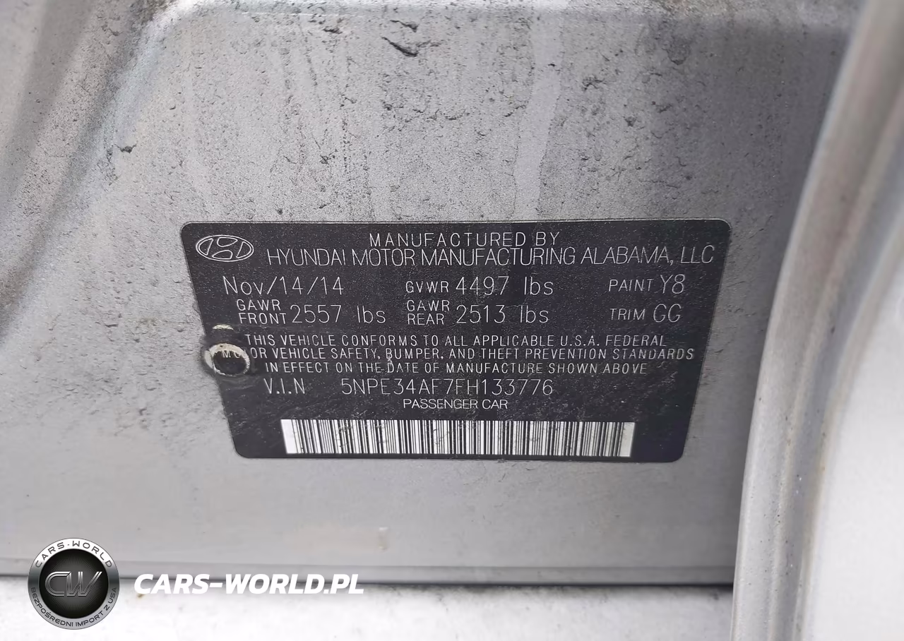 2015 Hyundai Sonata Sport VIN:5NPE34AF7FH133776 - 9