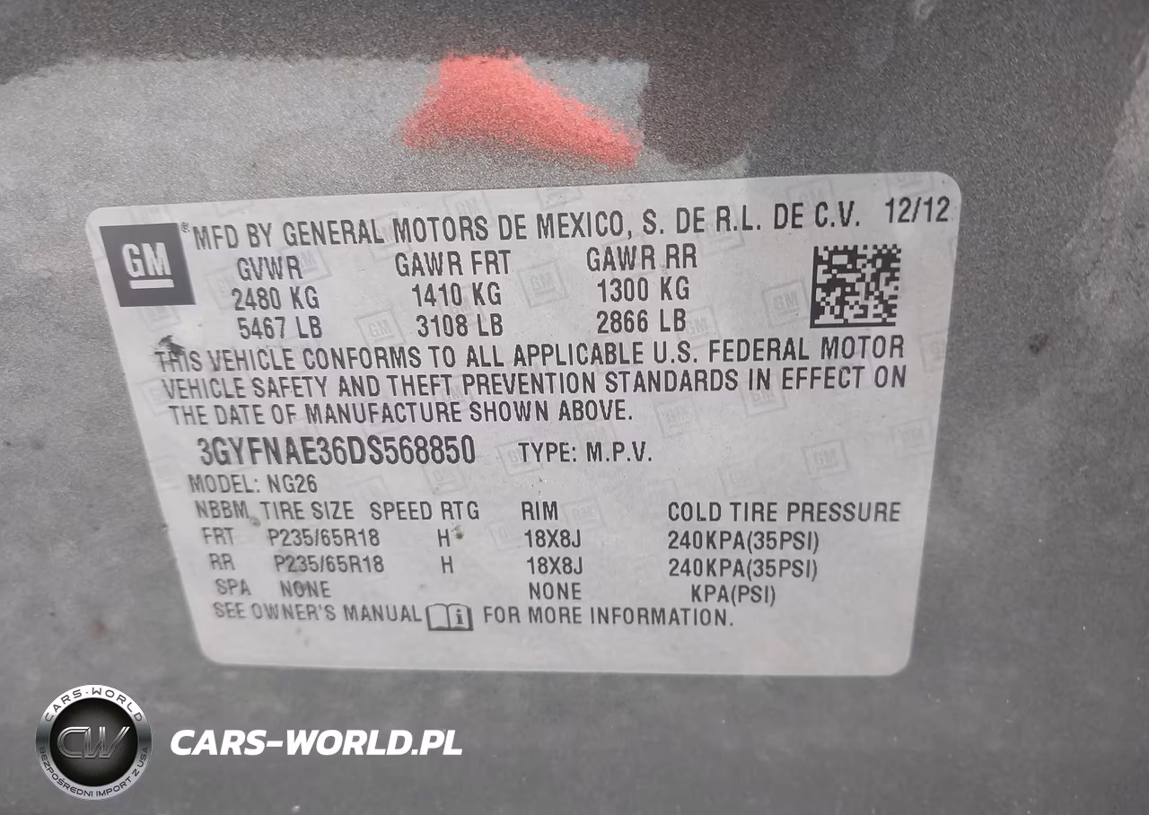 2013 Cadillac Srx Standard VIN:3GYFNAE36DS568850 - 9