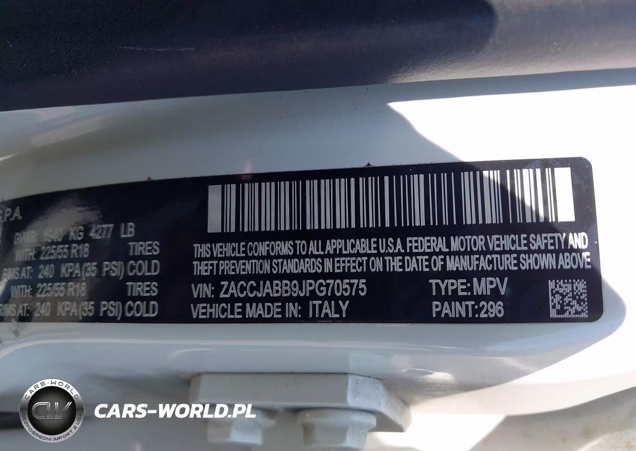 2018 Jeep Renegade Latitude Fwd VIN:ZACCJABB9JPG70575 - 9