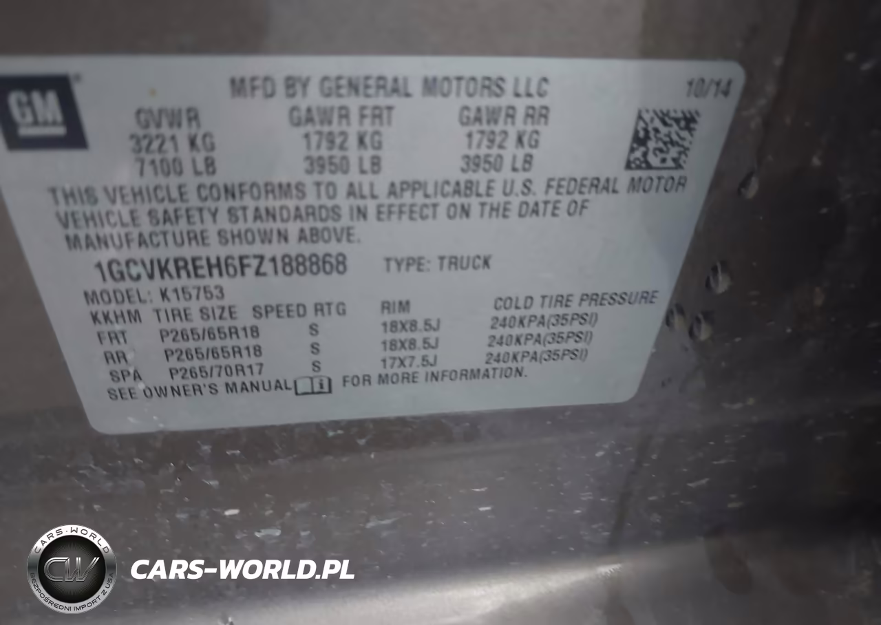 2015 Chevrolet Silverado 1500 Lt VIN:1GCVKREH6FZ188868 - 9