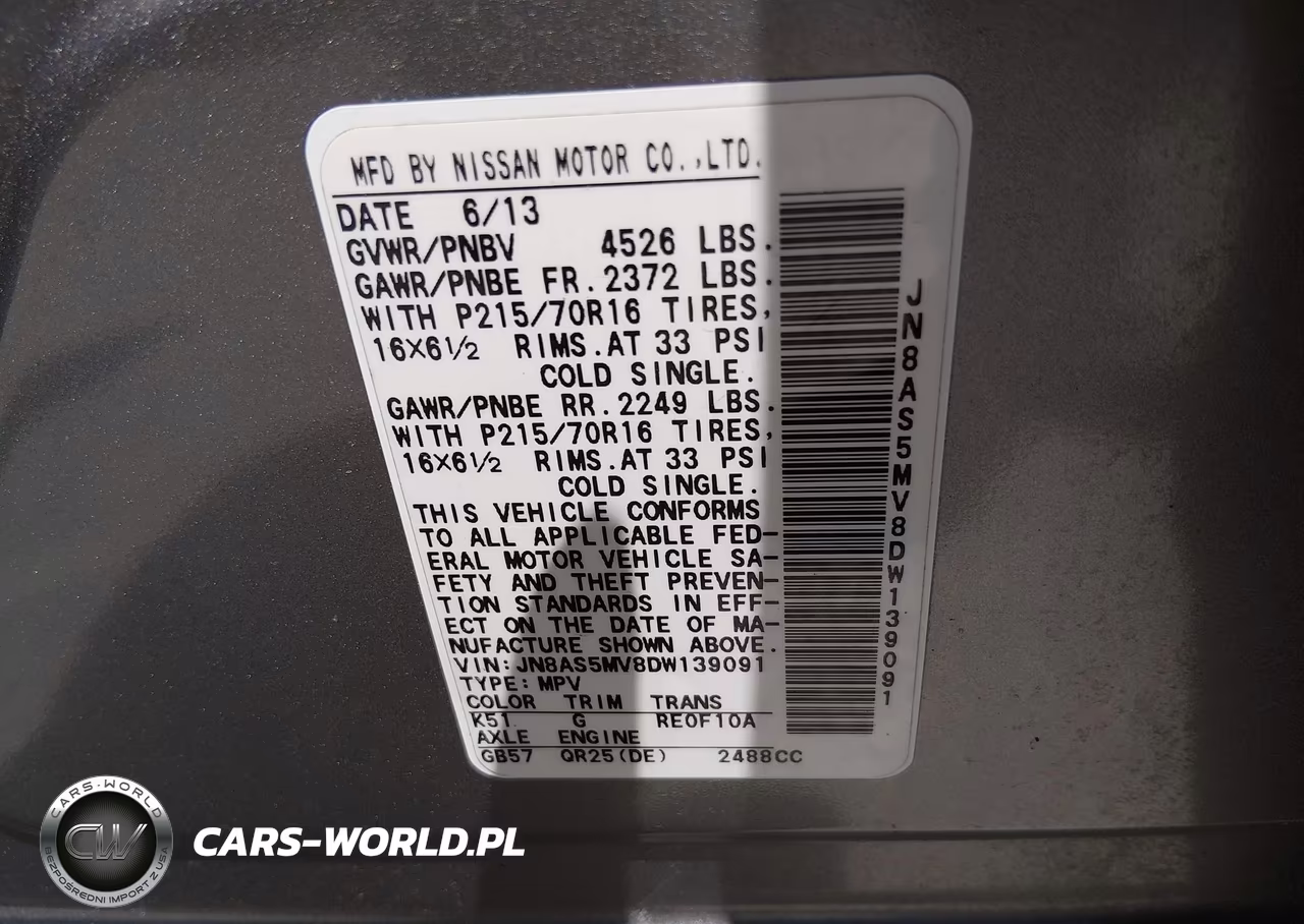 2013 Nissan Rogue S VIN:JN8AS5MV8DW139091 - 9
