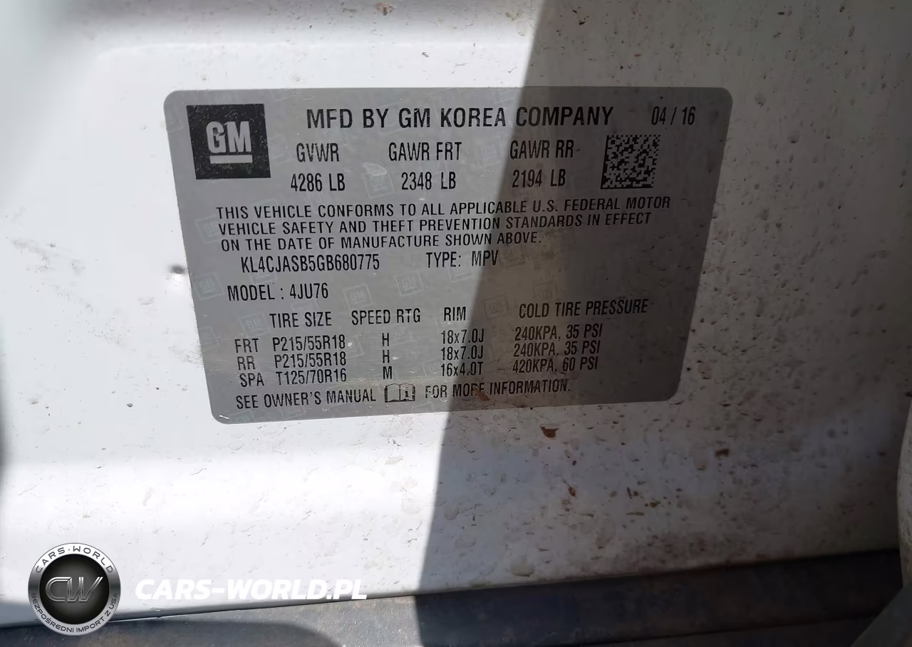 2016 Buick Encore VIN:KL4CJASB5GB680775 - 9