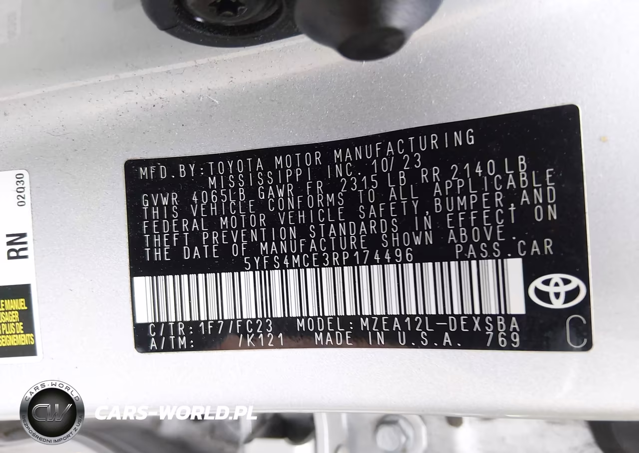 2024 Toyota Corolla Se VIN:5YFS4MCE3RP174496 - 9