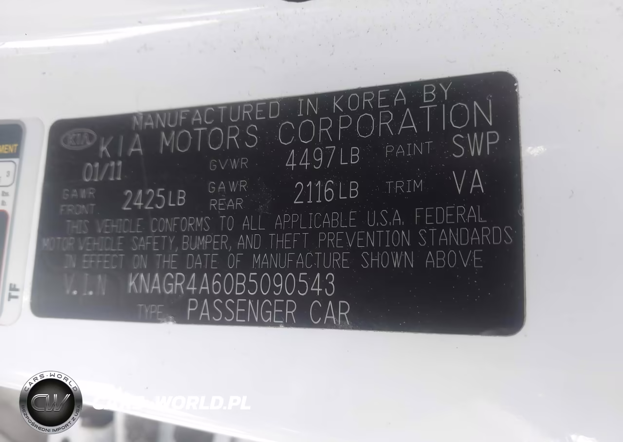 2011 Kia Optima Sx VIN:KNAGR4A60B5090543 - 9