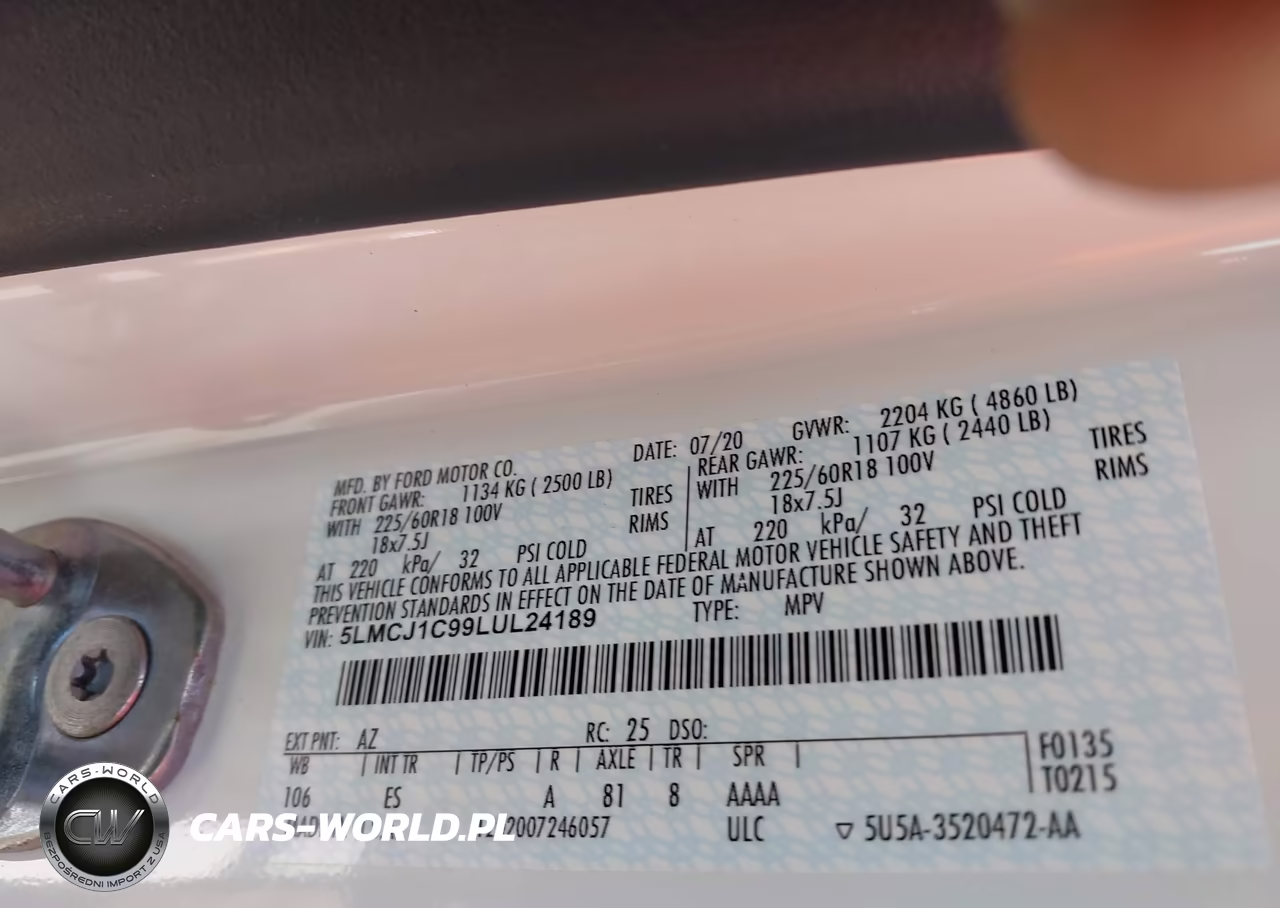 2020 Lincoln Corsair Standard VIN:5LMCJ1C99LUL24189 - 9