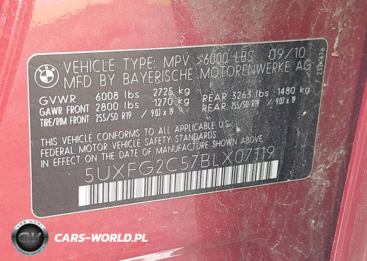 2011 BMW X6 xDrive35I VIN:5UXFG2C57BLX07119 - 9