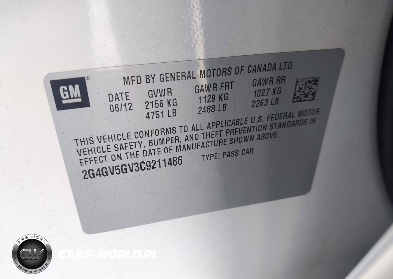 2012 Buick Regal Gs VIN:2G4GV5GV3C9211486 - 9