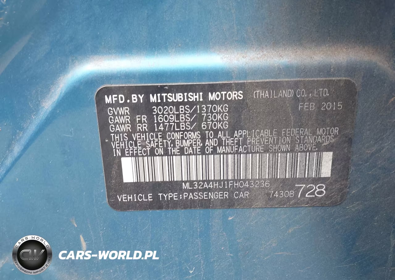 2015 Mitsubishi Mirage Es-Rf VIN:ML32A4HJ1FH043236 - 9