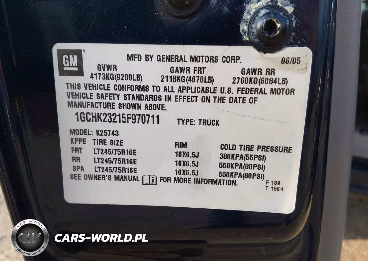 2005 Chevrolet Silverado 2500Hd Ls VIN:1GCHK23215F970711 - 9