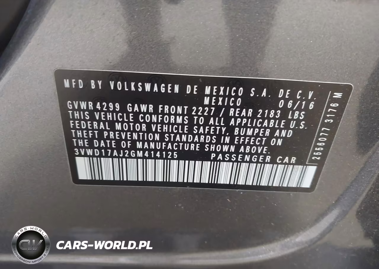 2016 Volkswagen Jetta 1.8T Sport VIN:3VWD17AJ2GM414125 - 9