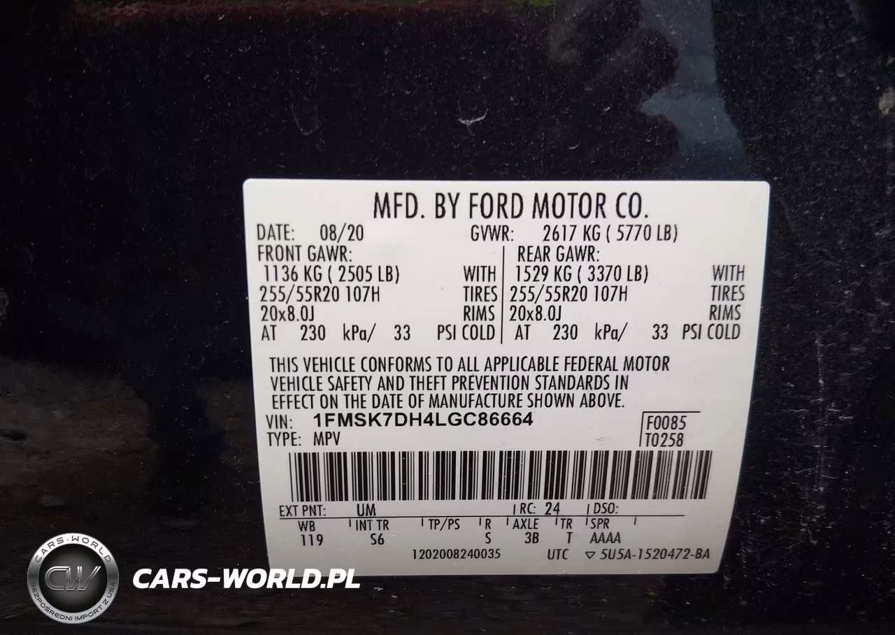 2020 Ford Explorer Xlt VIN:1FMSK7DH4LGC86664 - 9