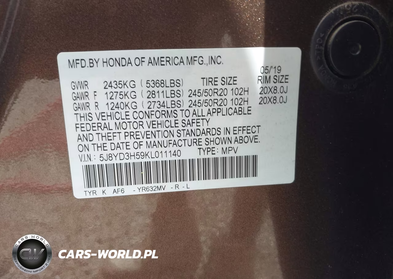 2019 Acura Mdx Tech Pkg VIN:5J8YD3H59KL011140 - 9