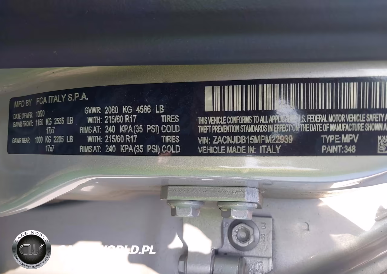 2021 Jeep Renegade Latitude 4X4 VIN:ZACNJDB15MPM22939 - 9