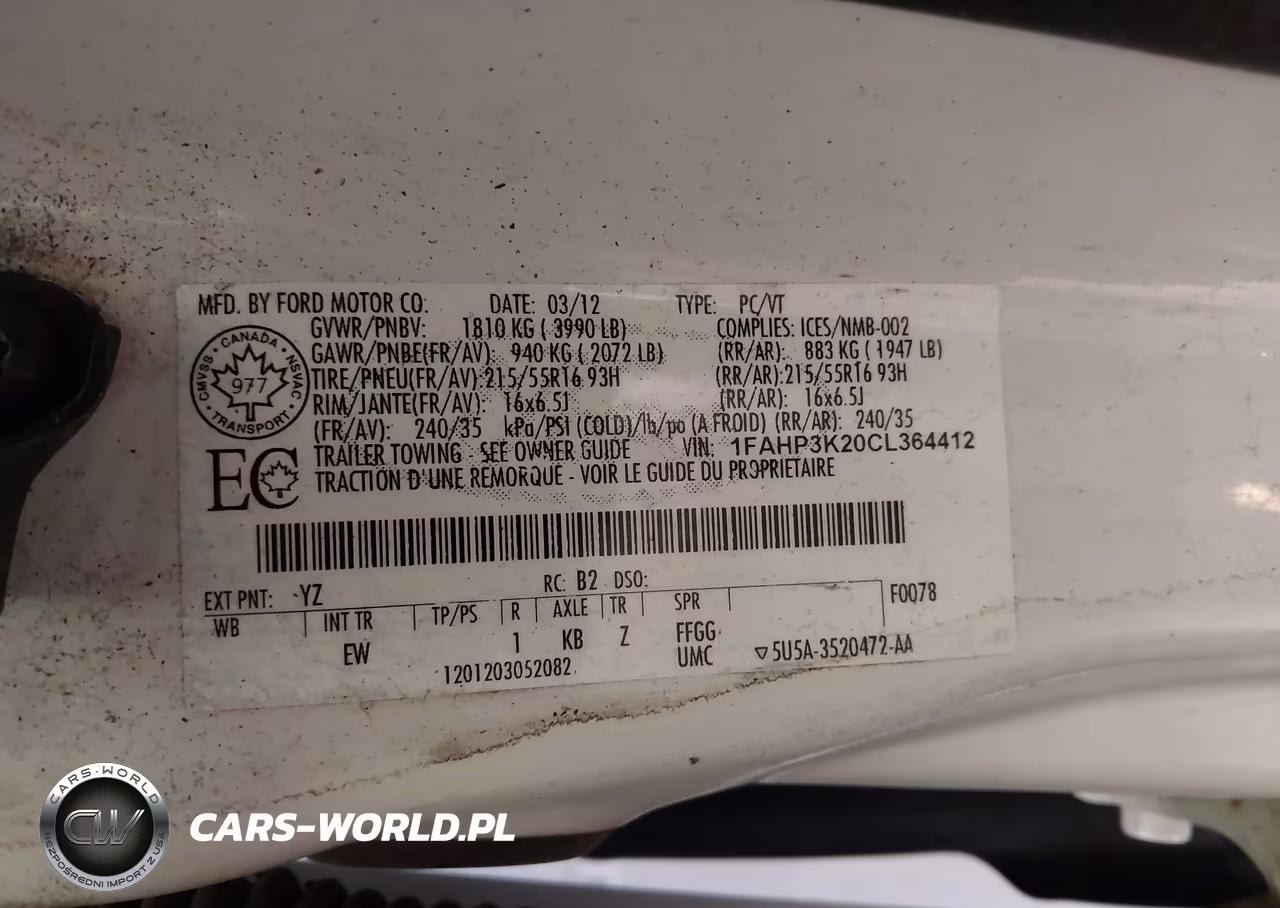 2012 Ford Focus Se VIN:1FAHP3K20CL364412 - 9