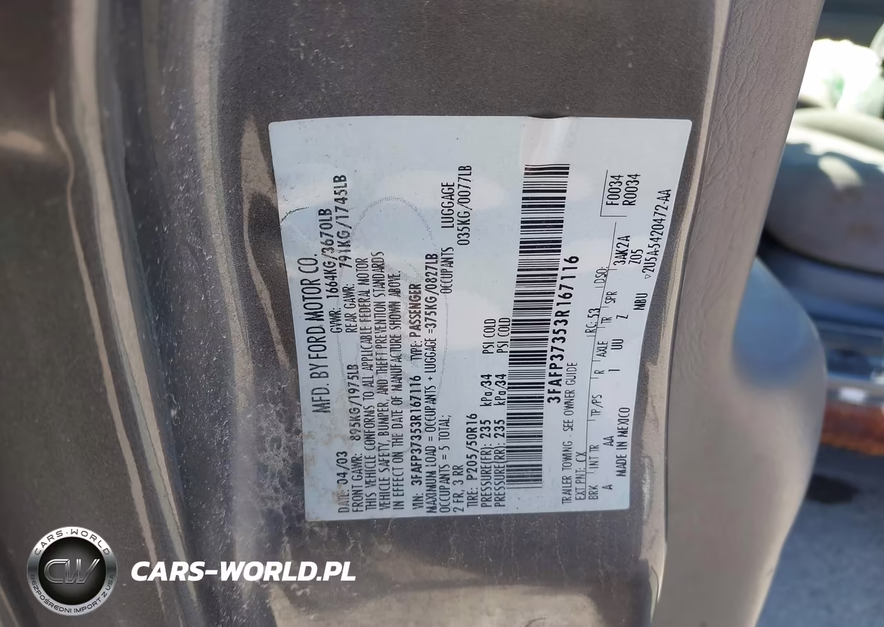 2003 Ford Focus Zx5-Zx5 Comfort VIN:3FAFP37353R167116 - 9