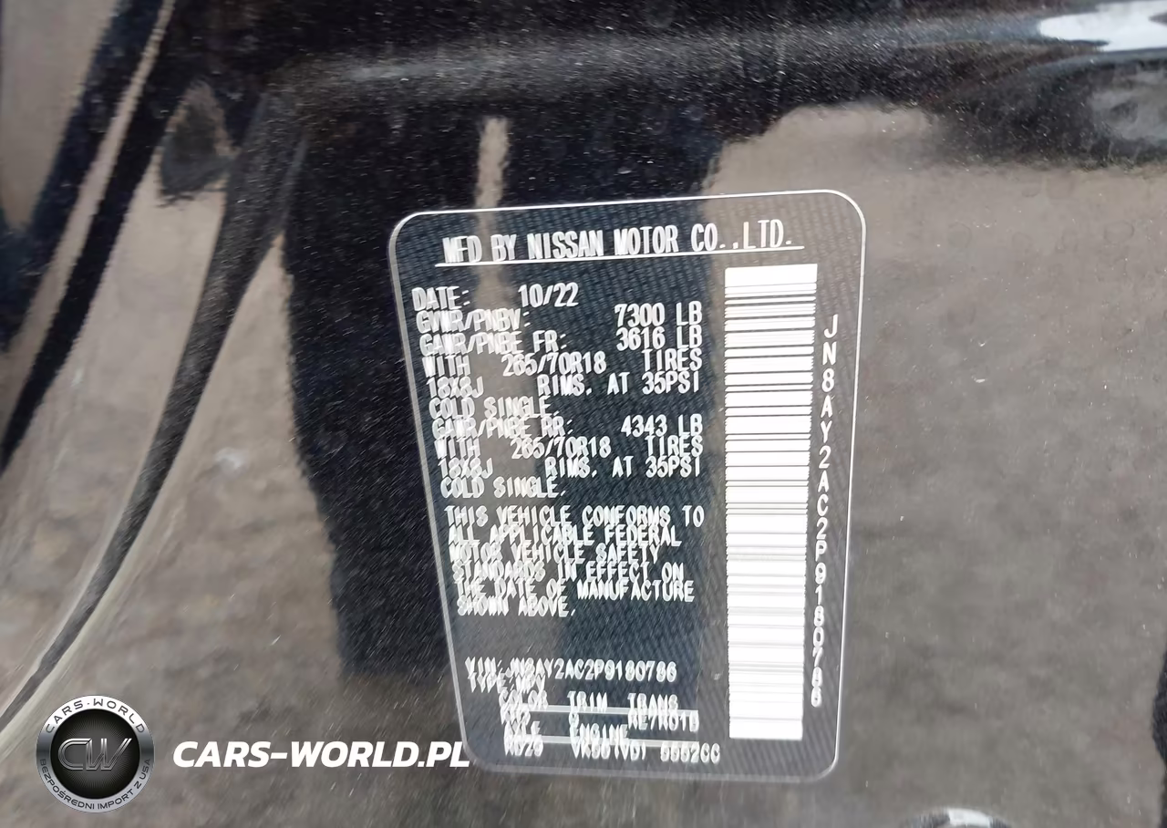 2023 Nissan Armada Sv 2Wd VIN:JN8AY2AC2P9180786 - 9