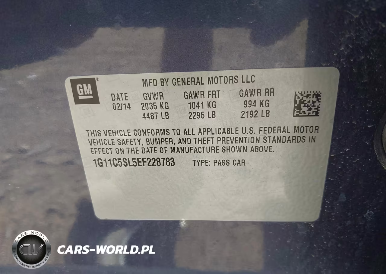 2014 Chevrolet Malibu 1Lt VIN:1G11C5SL5EF228783 - 9