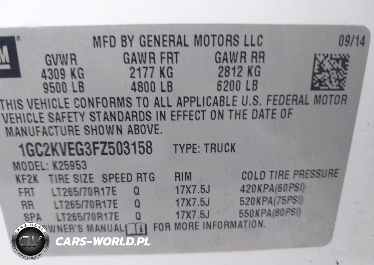 2015 Chevrolet Silverado 2500Hd Built After Aug 14 Lt VIN:1GC2KVEG3FZ503158 - 9
