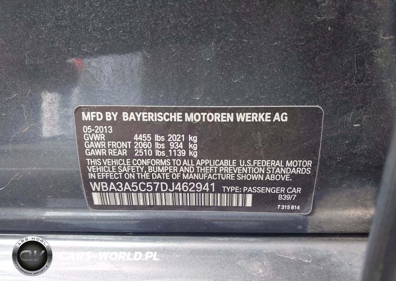 2013 BMW 328I VIN:WBA3A5C57DJ462941 - 9