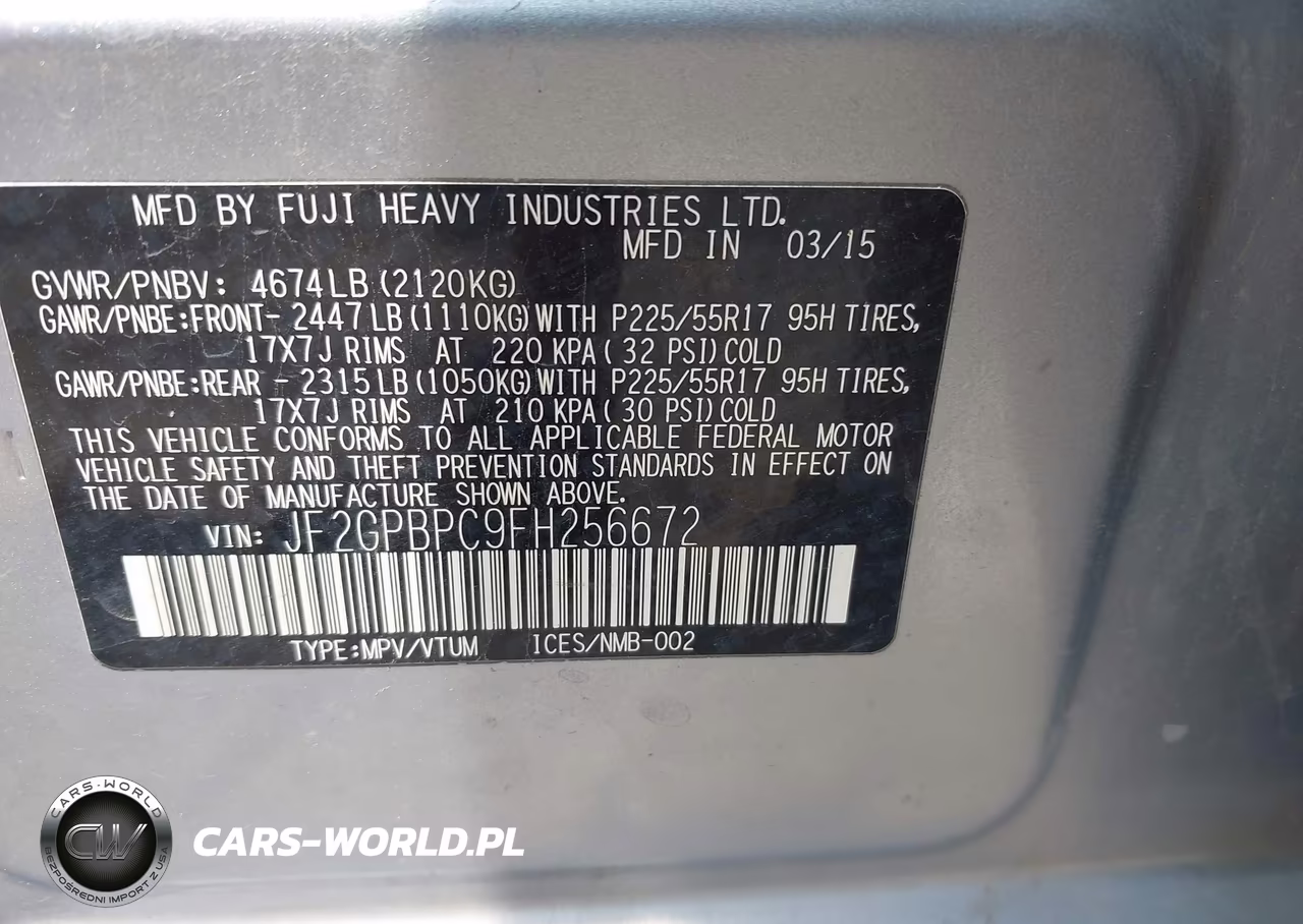 2015 Subaru Xv Crosstrek Hybrid Touring VIN:JF2GPBPC9FH256672 - 9