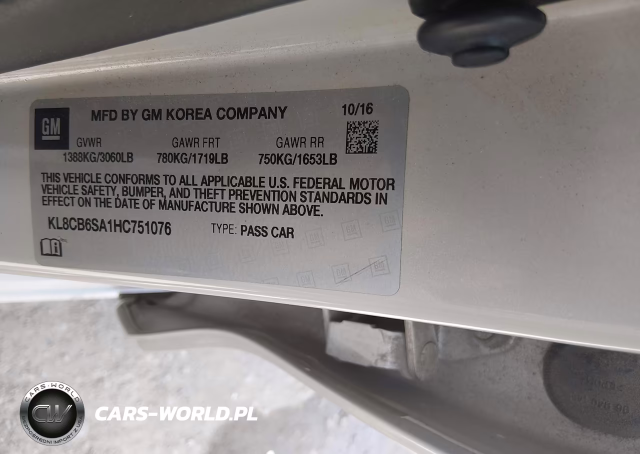 2017 Chevrolet Spark Ls Cvt VIN:KL8CB6SA1HC751076 - 9