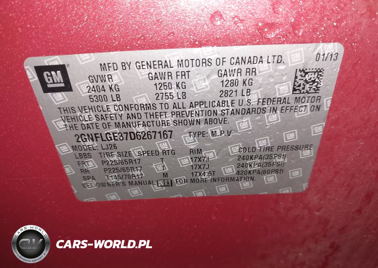 2013 Chevrolet Equinox Ltz VIN:2GNFLGE37D6267167 - 9