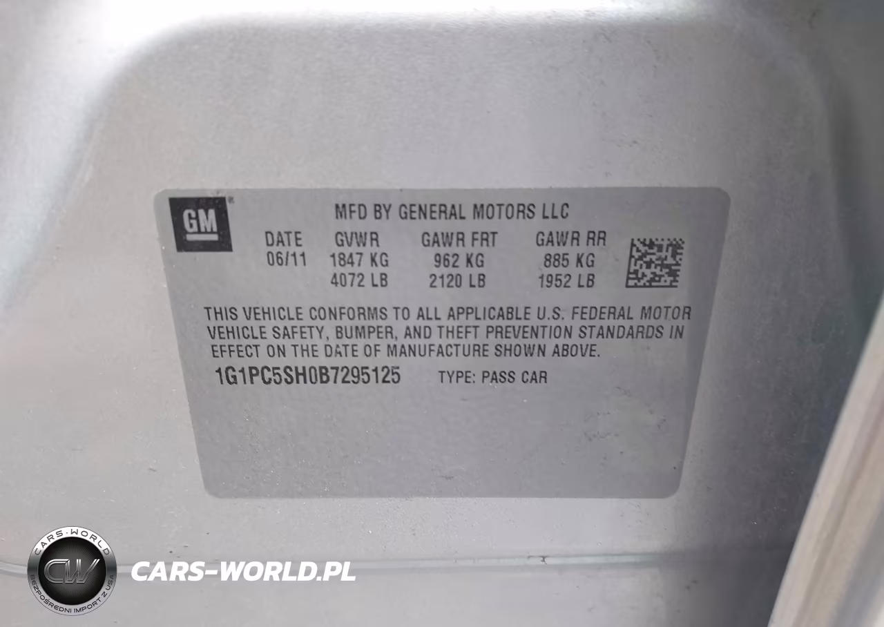 2011 Chevrolet Cruze Ls VIN:1G1PC5SH0B7295125 - 9