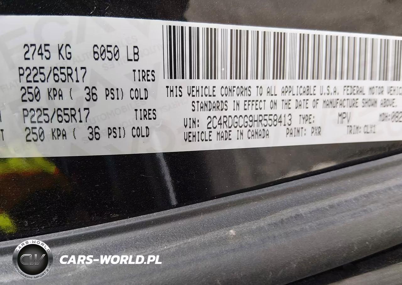 2017 Dodge Grand Caravan Sxt VIN:2C4RDGCG9HR558413 - 9