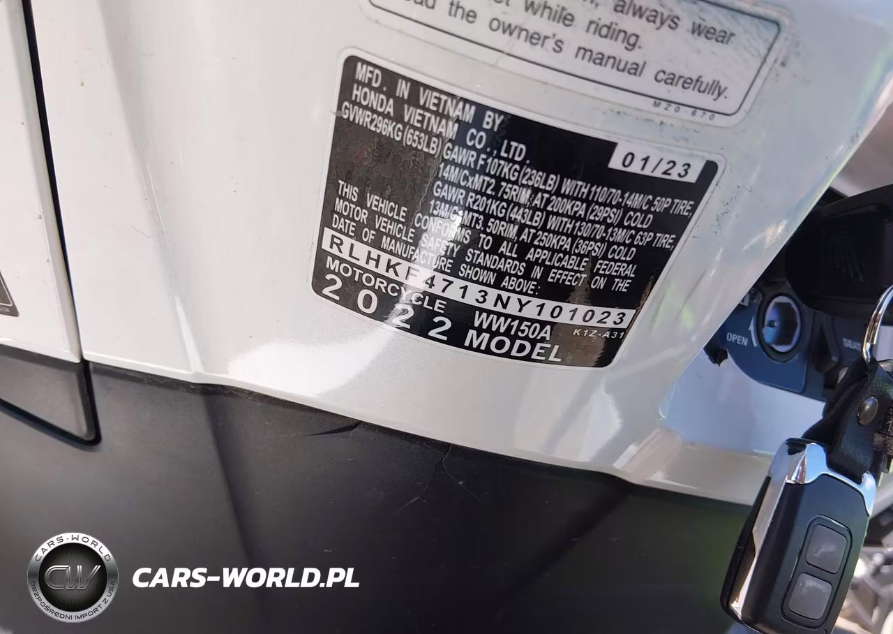2022 Honda Ww150 A VIN:RLHKF4713NY101023 - 10
