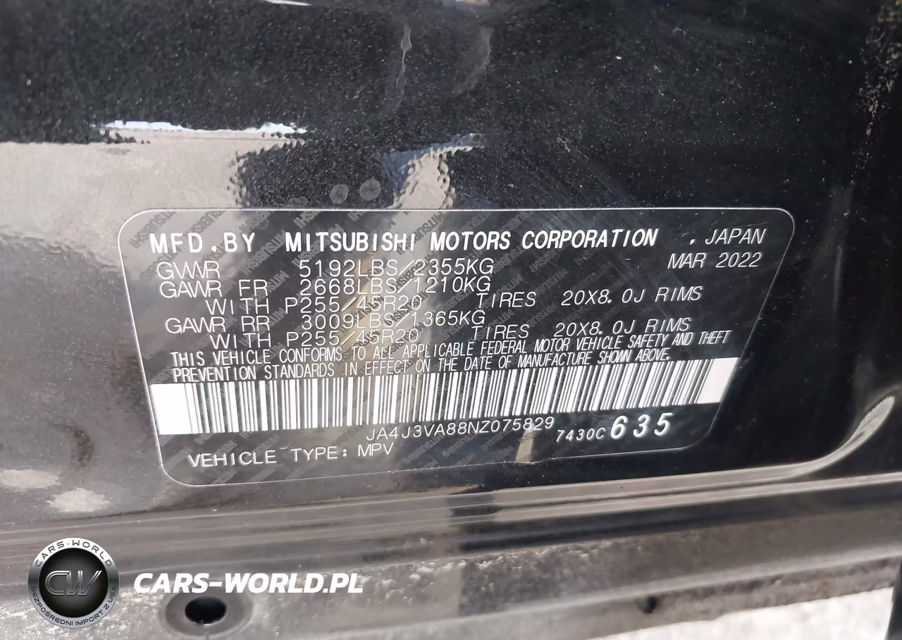 2022 Mitsubishi Outlander Sel 2.5 2Wd-Sel Special Edition 2Wd VIN:JA4J3VA88NZ075829 - 9