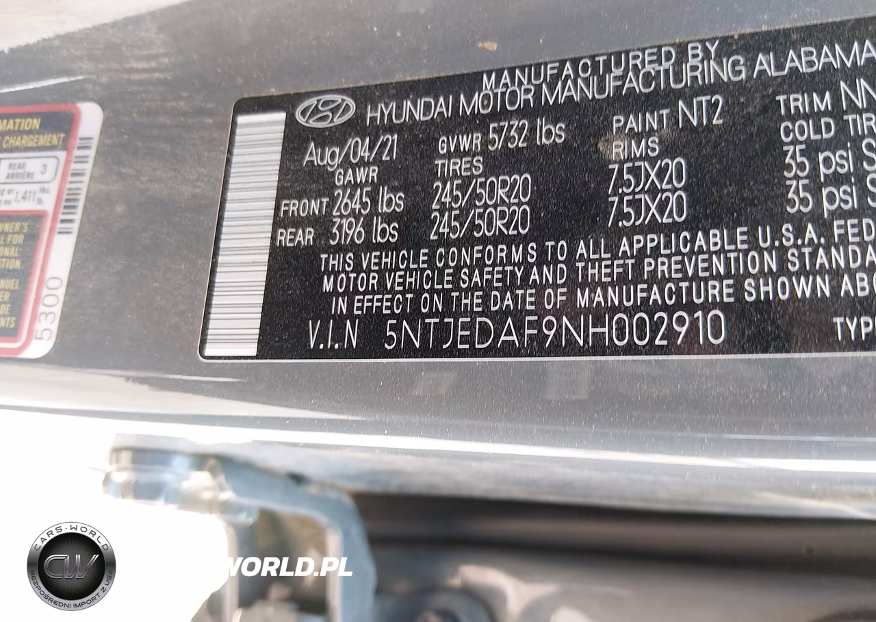 2022 Hyundai Santa Cruz Limited VIN:5NTJEDAF9NH002910 - 9
