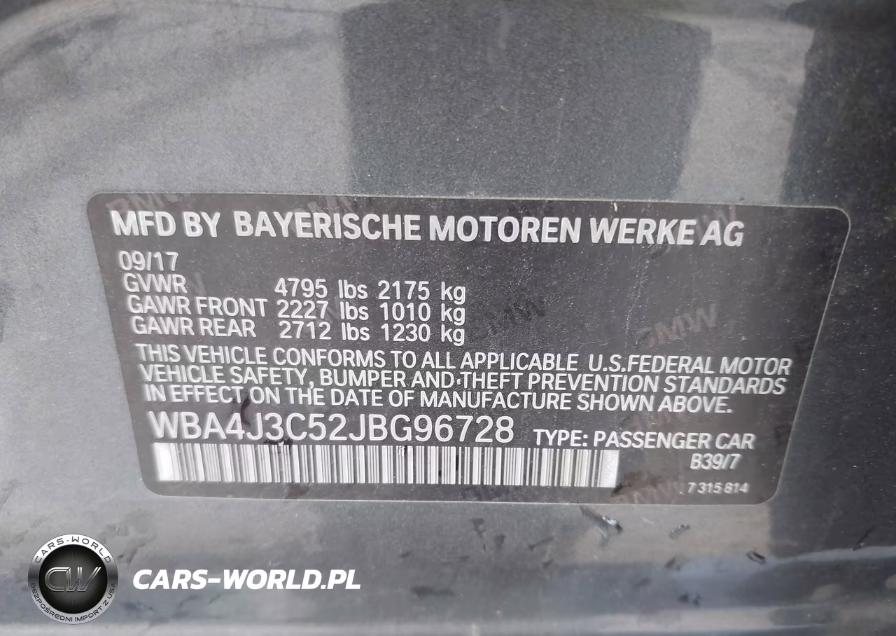 2018 BMW 430I Gran Coupe xDrive VIN:WBA4J3C52JBG96728 - 9
