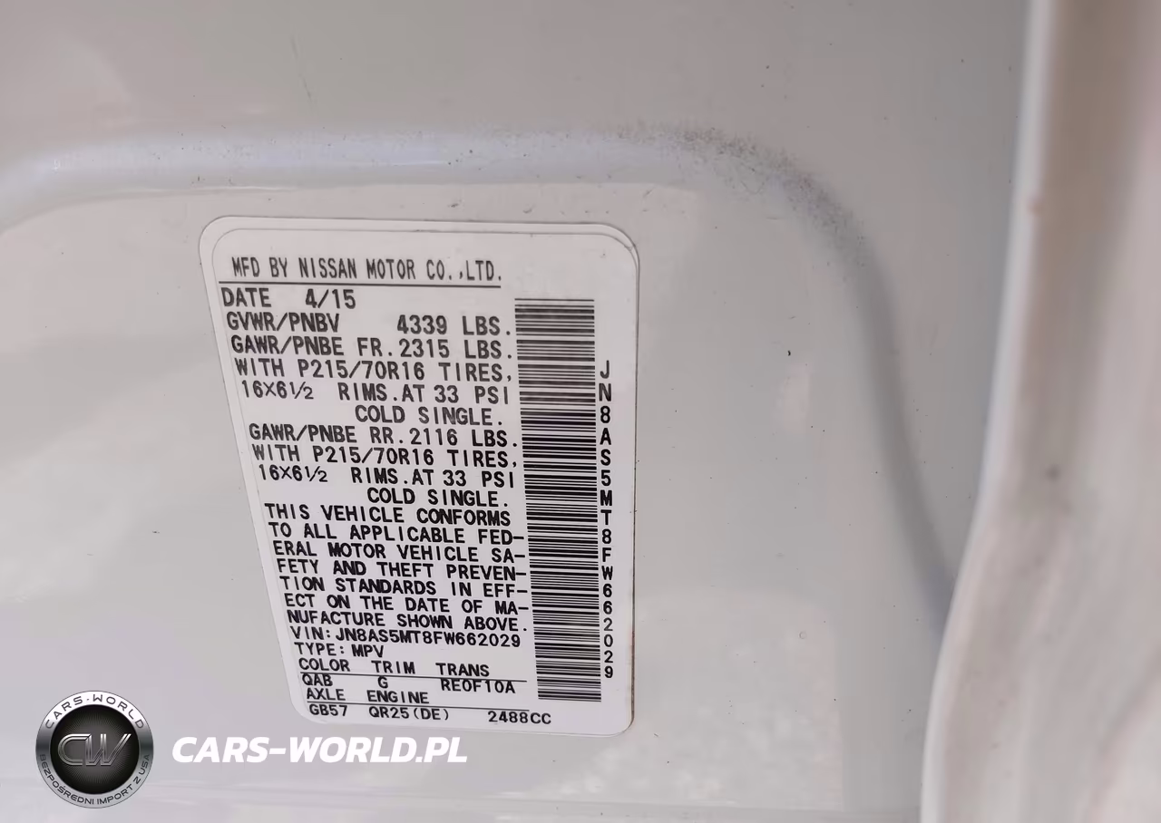 2015 Nissan Rogue Select S VIN:JN8AS5MT8FW662029 - 9