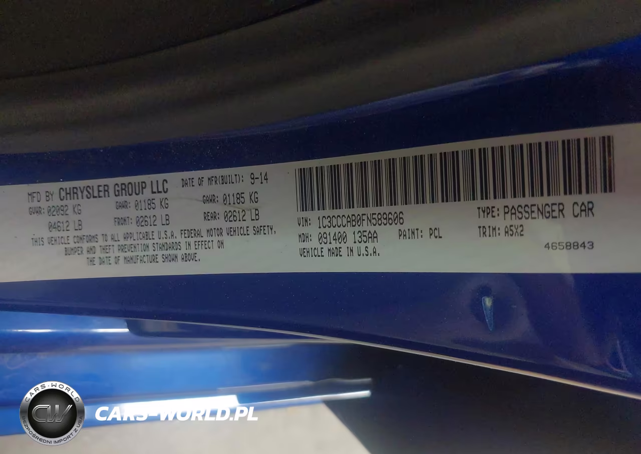 2015 Chrysler 200 Limited VIN:1C3CCCAB0FN589606 - 9