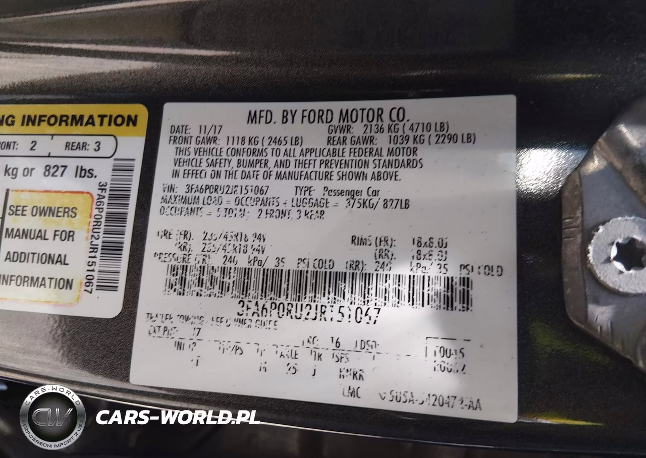 2018 Ford Fusion Hybrid Platinum-Titanium VIN:3FA6P0RU2JR151067 - 9