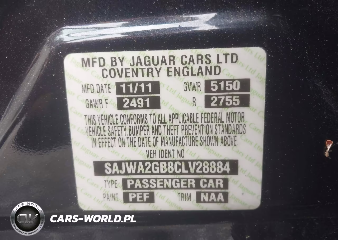 2012 Jaguar Xj Xjl Portfolio VIN:SAJWA2GB8CLV28884 - 9